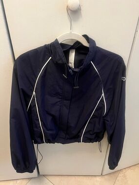 Alo 2pc track suit-light weight Jacket & baggy matching pants w Piping new